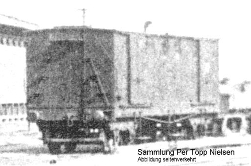 SJS Postwagen mit Drehgestellen, Nr. 81 - 84; Foto: 1860, Sammlung Per Topp Nielsen - Abbildung seitenverkehrt