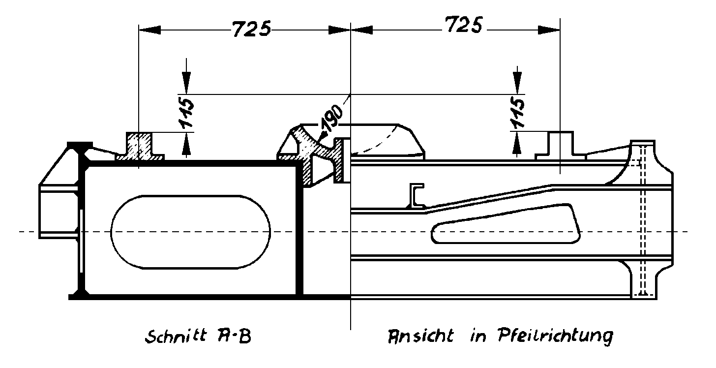 Drehgestell nach Zeichnung D 643 a (Kopf- und Hauptquerträger)