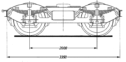 Pressblech-Drehgestell, preussisch, Skizze nach Zeichnung Ci 149