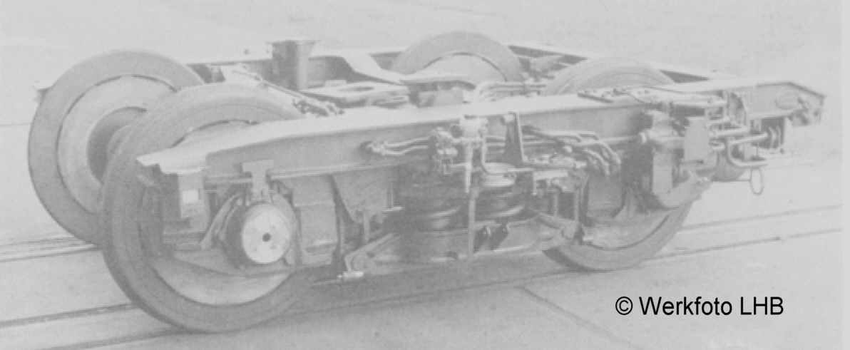 Schwerlast-Drehgestell mit Gummiachsfedern; Werkfoto: LHB