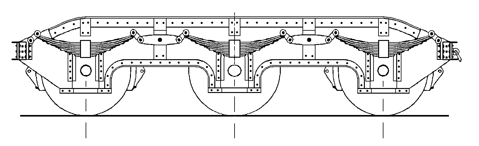 Zeichnung dreiachsiges Blech- und Winkel-Drehgestell