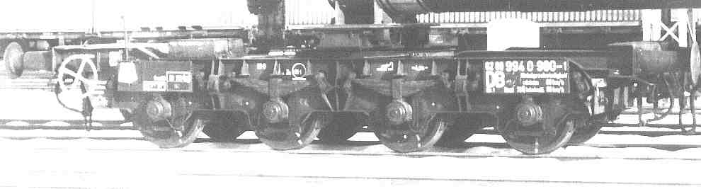 Vierachsiger Drehschemelwagen, geschweißt,  Baumuster C, Uaai 794, 82 80 994 0 980-1; Foto: Peter Driesch
