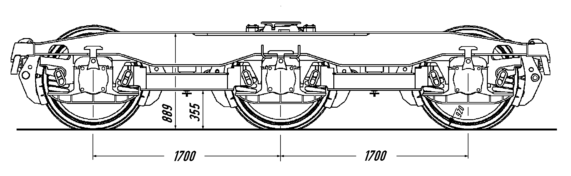 Drehgestell ELH 3-25s(s), Zeichnung